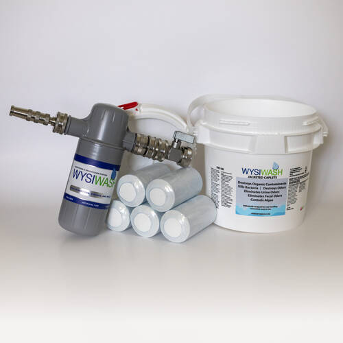 Wysiwash Sanitizer Pro V with 5 Pack of Jacketed Caplets